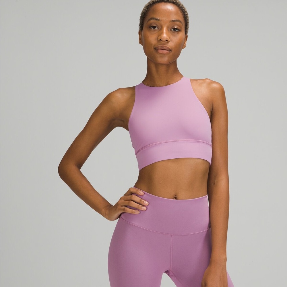 Lululemon Energy Bra High Neck Long Line Tough *Medium Support, B–D Cup size 8